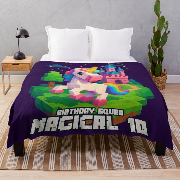 Item preview, Magical 10 Birthday Squad Pixel Unicorn and Castle Design designed and sold by Victor Shadehorn.