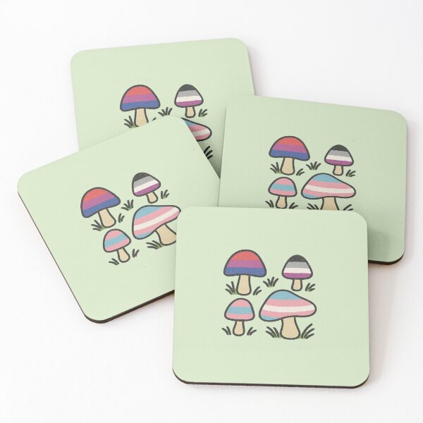 Item preview, LGBTQ+ Pride Mushrooms – Cottagecore Flag Sticker designed and sold by Queer Designs.