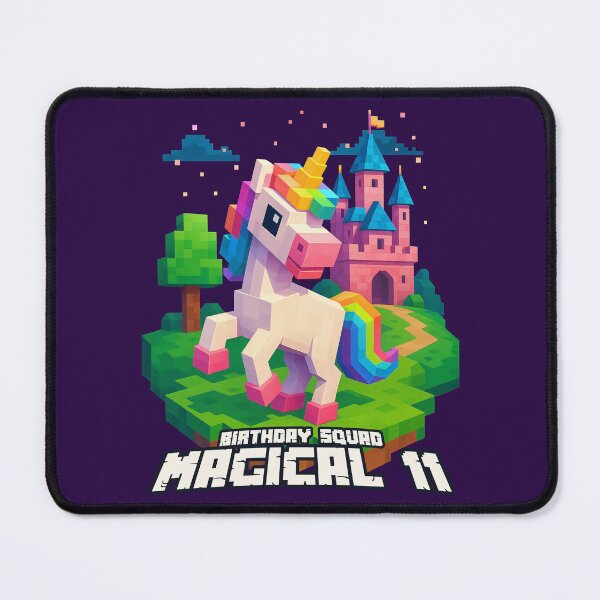 Item preview, Magical 11 Birthday Squad Pixel Unicorn and Castle Design	 designed and sold by Victor Shadehorn.