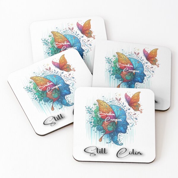Item preview, Butterfly Broken Crayons Still Color Self Care Mental Health Matters  designed and sold by Creat-Des.