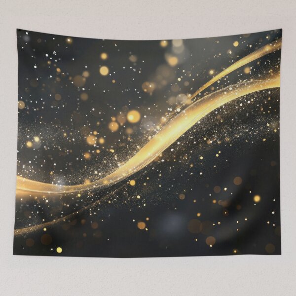 Item preview, Golden waves with shimmering lights designed and sold by anytka.
