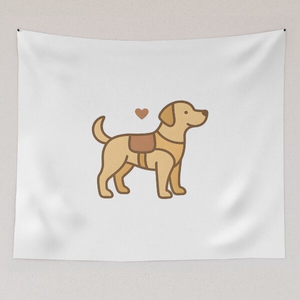 Item preview, Labrador service dog illustration designed and sold by AlphaAutomation.