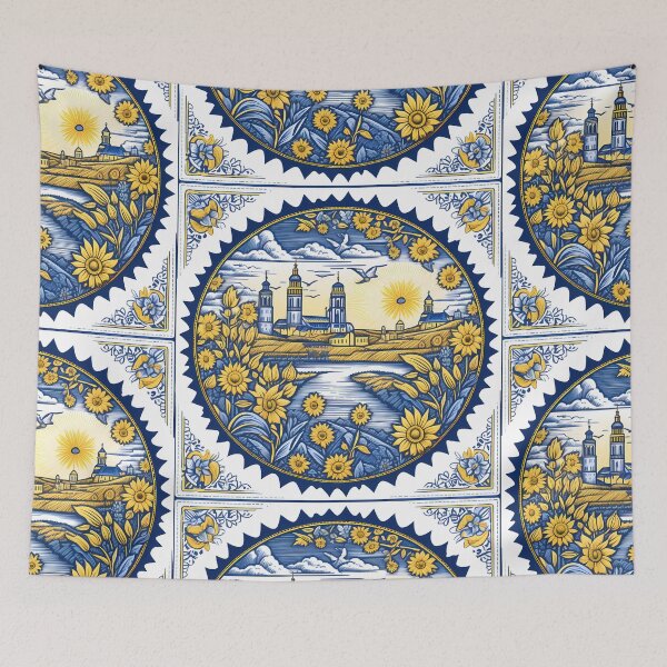 Item preview, Blue and Yellow Ukraine - Stamp designed and sold by StampGPT.
