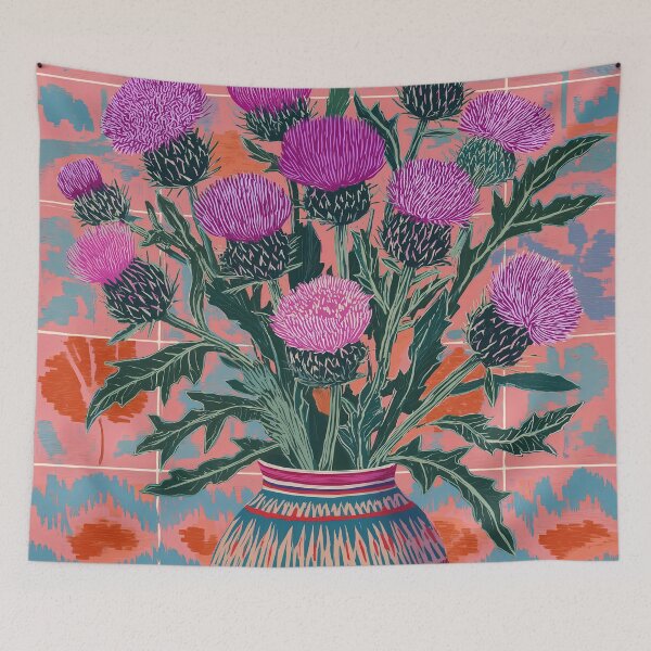 Item preview, A Vase of of Thistles designed and sold by zuluspice.