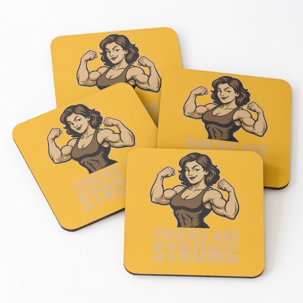Item preview,  Chicks Are Strong – Empowering Muscular Woman Fitness Design designed and sold by Jason123za.