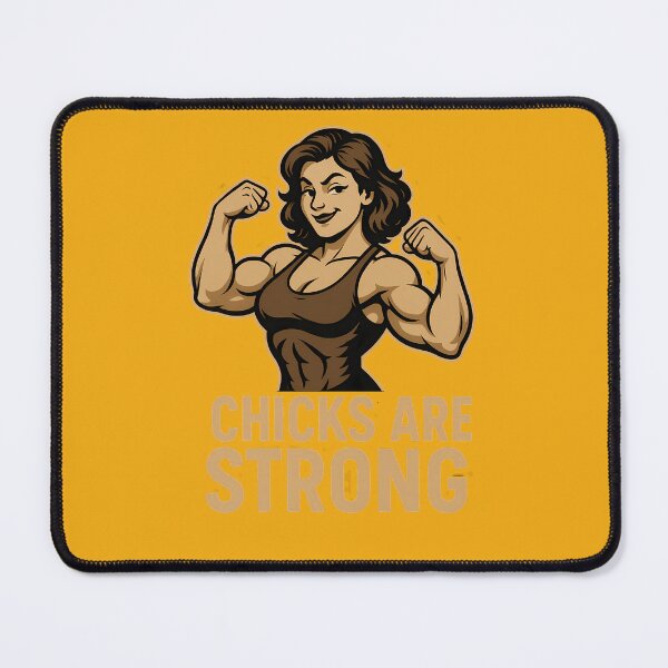 Item preview, Chicks Are Strong – Empowering Muscular Woman Fitness Design designed and sold by Jason123za.