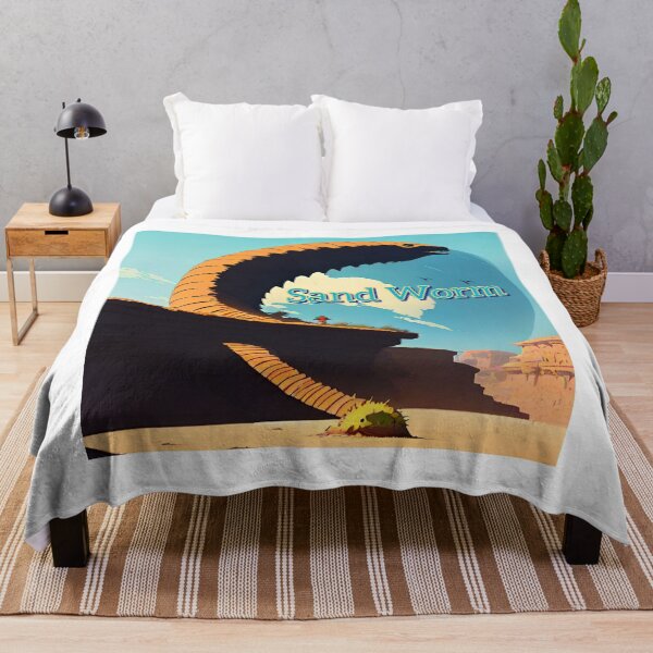 Item preview, Sand Worm Encounter – Epic Desert Monster Art designed and sold by DreamistStore.