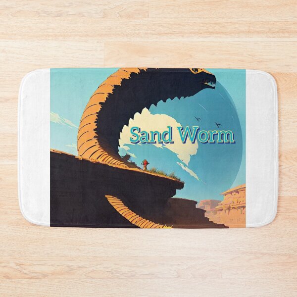Item preview, Sand Worm Encounter – Epic Desert Monster Art designed and sold by DreamistStore.