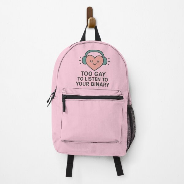 Item preview, Too Gay to Listen to Your Binary – LGBTQ+ Heart Sticker designed and sold by Queer Designs.
