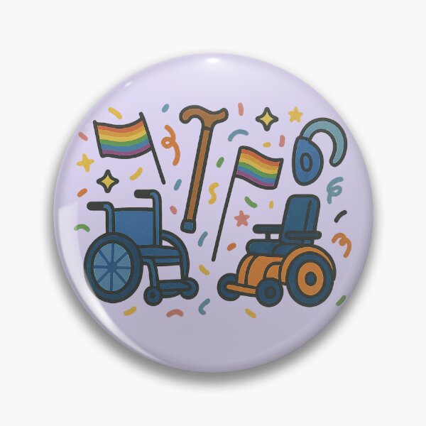 Item preview, Mobility Aid Pride Parade – Disabled & Queer Sticker designed and sold by Queer Designs.