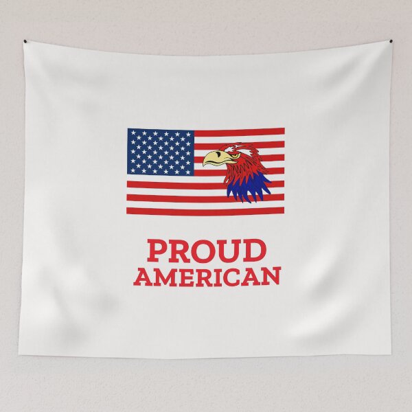 Item preview, Patriotic Bald Eagle American Flag designed and sold by Sartoris Art.