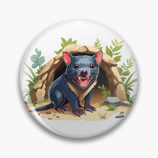 Item preview, Tasmanian devil, Wild carnivorous marsupial animal,  Wildlife of Australia and Tasmania, Tasmanian devil growling near a den (Sarcophilus harrisii) designed and sold by Danler.