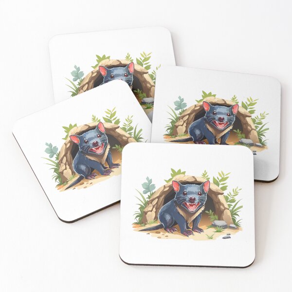 Item preview, Tasmanian devil, Wild carnivorous marsupial animal,  Wildlife of Australia and Tasmania, Tasmanian devil growling near a den (Sarcophilus harrisii) designed and sold by Danler.