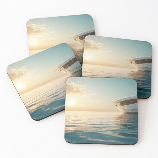 Item preview, Sunset yacht on calm waters designed and sold by anytka.