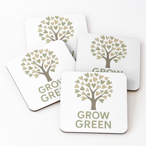 Item preview, Grow Green – Minimalist tree with heart leaves designed and sold by AlphaAutomation.