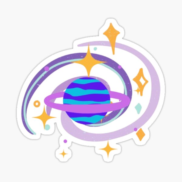 Item preview, universe pink, blue and purple Saturn  designed and sold by julspopdesigns.