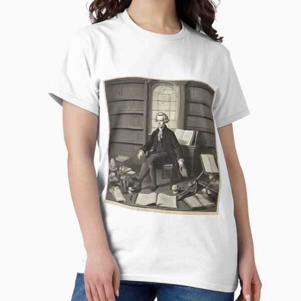 Immanuel Kant in his library Aesthetic Philosophy Design Gift Classic T-Shirt