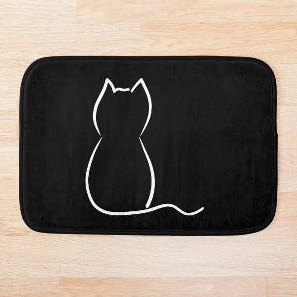 Item preview, Line drawing cat sitting - white designed and sold by LiskoDesign.