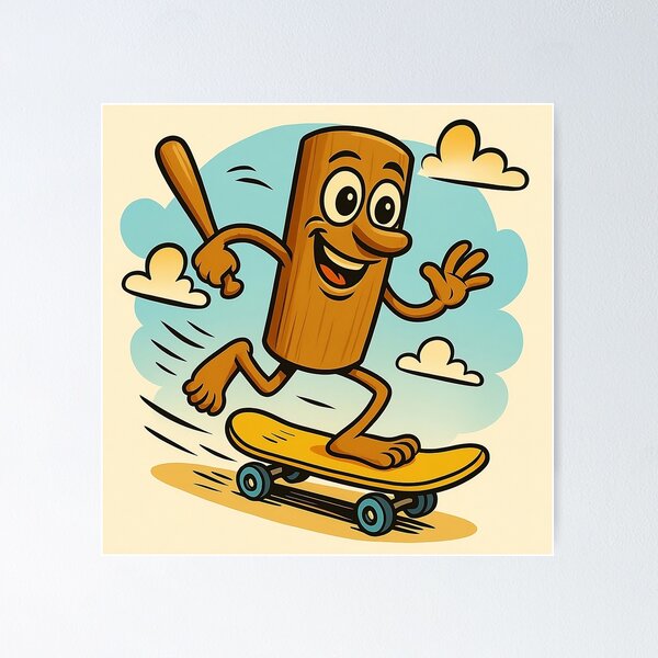 Item preview, Tung Tung Sahur skater designed and sold by MA-ArtProds.