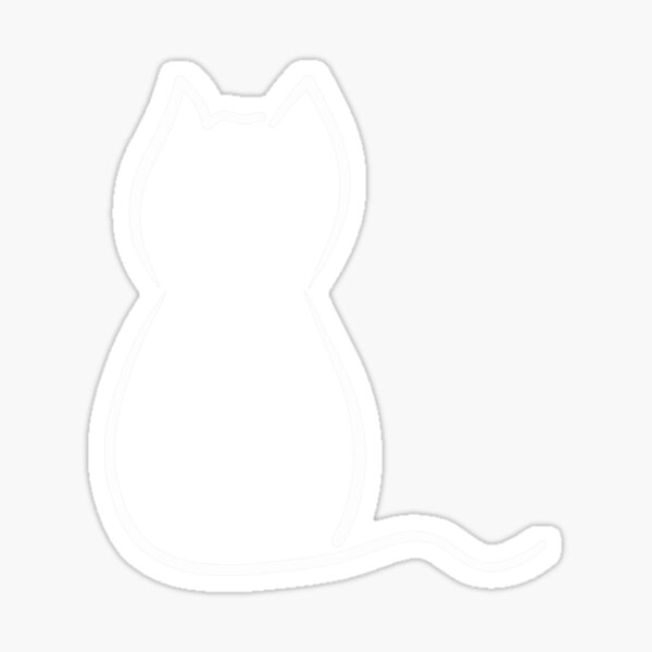 Item preview, Line drawing cat sitting - white designed and sold by LiskoDesign.
