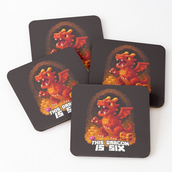 Item preview, This Dragon is Six Pixel Art Birthday Design for Kids	 designed and sold by Victor Shadehorn.