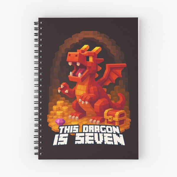 Item preview, This Dragon is Seven Pixel Art Birthday Design for Kids	 designed and sold by Victor Shadehorn.