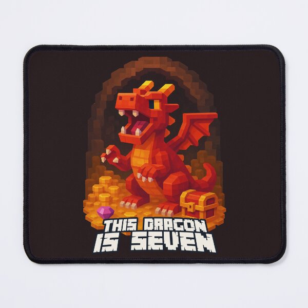 Item preview, This Dragon is Seven Pixel Art Birthday Design for Kids designed and sold by Victor Shadehorn.
