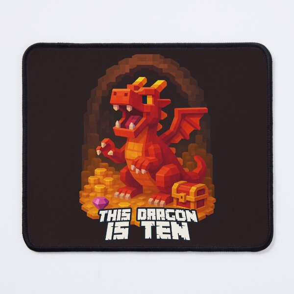 Item preview, This Dragon is Ten Pixel Art Birthday Design for Kids designed and sold by Victor Shadehorn.