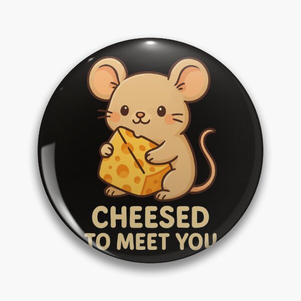Item preview, Cheesed to Meet You Cute Mouse and Cheese Pun Design designed and sold by Victor Shadehorn.