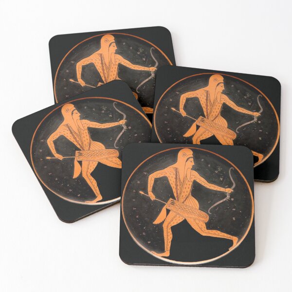 Item preview, Ancient Greek Mythology Figure – Classic Pottery Art Style - Archer designed and sold by VintageManiac.