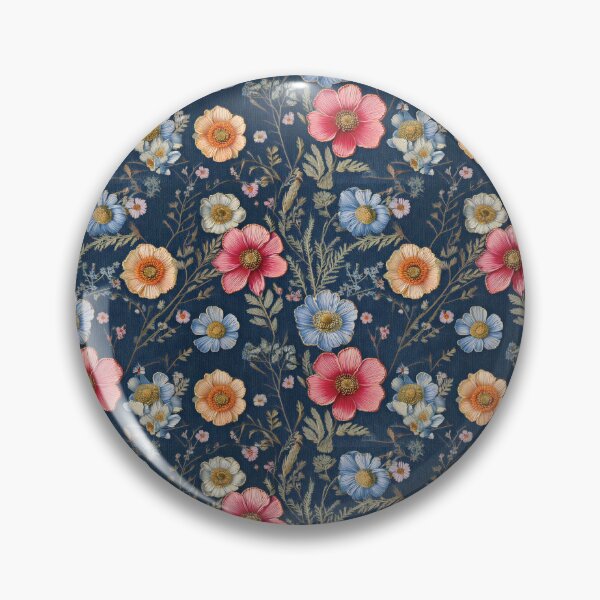 Item preview, Embroidered style wildflowers designed and sold by Designbes.