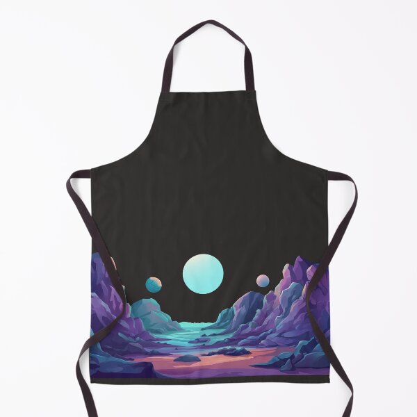Item preview, Mystic Alien Valley – Neon Sci-Fi Landscape with Planets designed and sold by ChillVibes04.