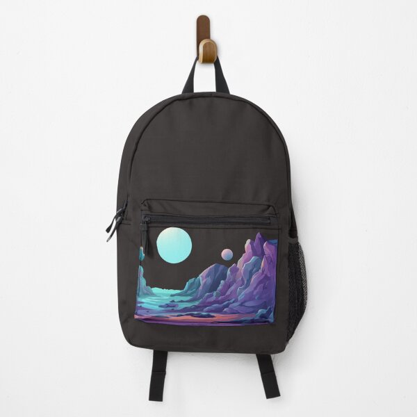 Item preview, Mystic Alien Valley – Neon Sci-Fi Landscape with Planets designed and sold by ChillVibes04.