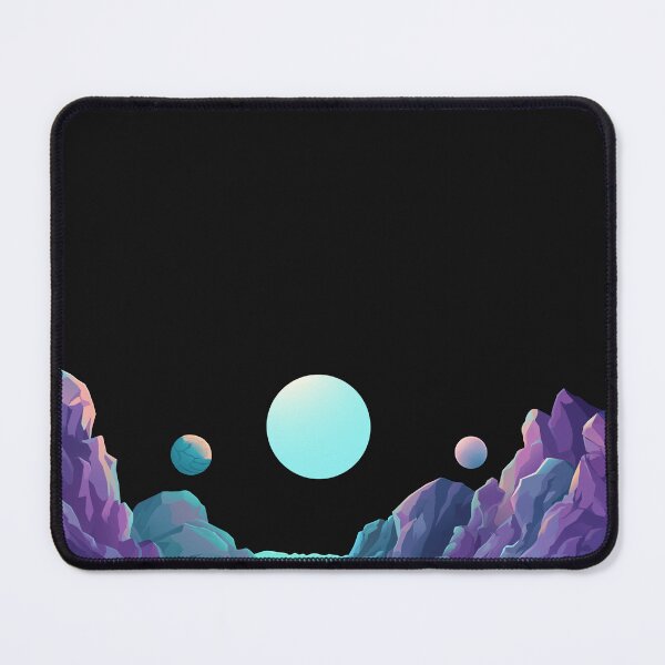 Item preview, Mystic Alien Valley – Neon Sci-Fi Landscape with Planets designed and sold by ChillVibes04.