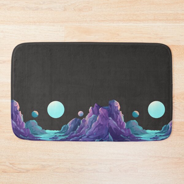 Item preview, Mystic Alien Valley – Neon Sci-Fi Landscape with Planets designed and sold by ChillVibes04.