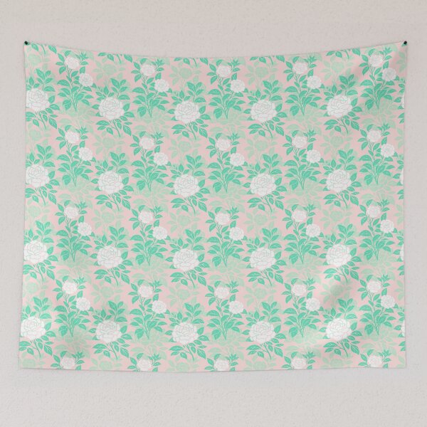 Item preview, Camellia Flowers Green and White designed and sold by SilverPegasus.