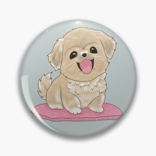 Item preview, Cute Tibetan Spaniel dog on pillow designed and sold by LiskoDesign.