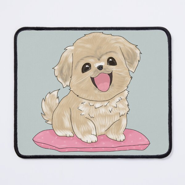 Item preview, Cute Tibetan Spaniel dog on pillow designed and sold by LiskoDesign.