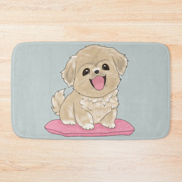Item preview, Cute Tibetan Spaniel dog on pillow designed and sold by LiskoDesign.