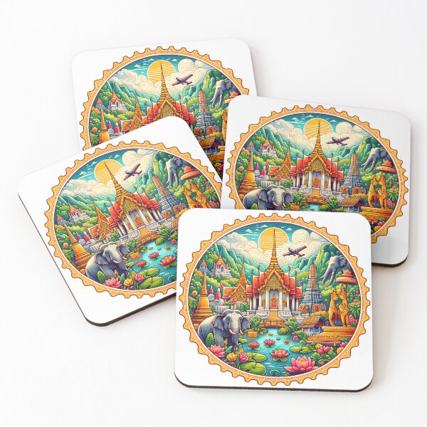 Item preview, Tailandia: Tierra de sonrisas doradas - Sello designed and sold by StampGPT.