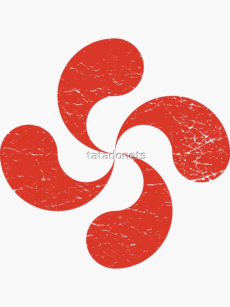 "Basque cross symbol Lauburu" Sticker by Redbubble