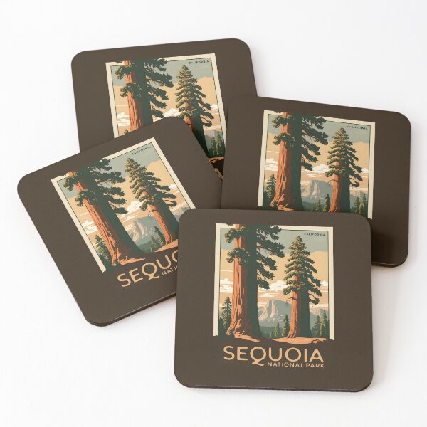Item preview, A Vintage Travel Art of the Sequoia National Park - California - US  designed and sold by GoodOldVintage.