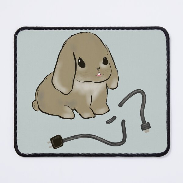 Item preview, Bad rabbit bites through cell phone cable designed and sold by LiskoDesign.