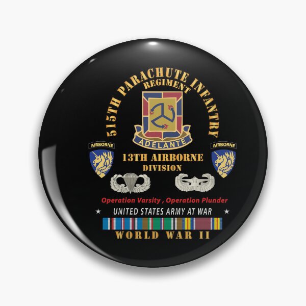 Item preview, Army - 515th Parachute Infantry Regiment - DUI - 13th Airborne Div w Parachute - EUR SVC WWII X 300 designed and sold by Military Insignia Products.
