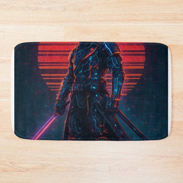 Item preview, Samurai silhouette neon style designed and sold by ShenGha-design.