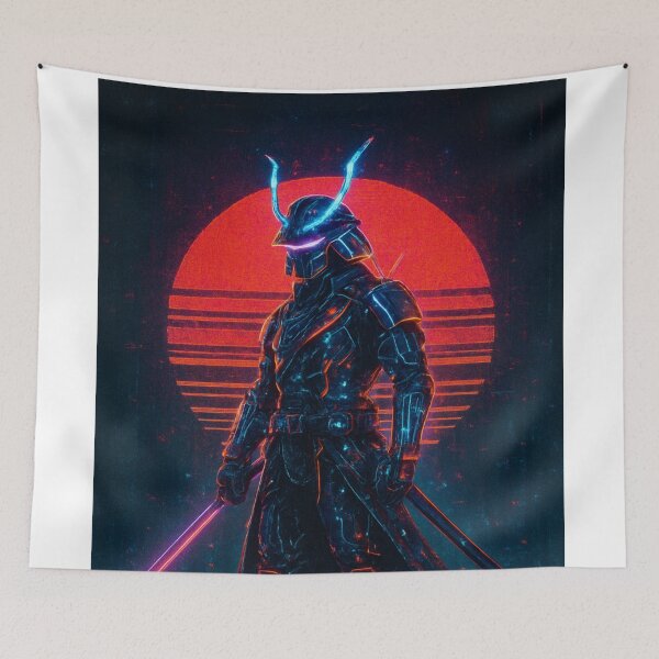 Item preview, Samurai silhouette neon style designed and sold by ShenGha-design.