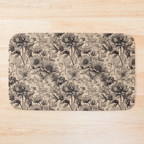 Item preview, Thick black sketch style flowers designed and sold by Designbes.
