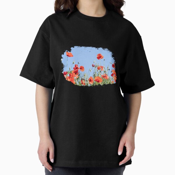 Item preview, Field of poppies and blue sky in Ukraine designed and sold by EchoOfSilence.