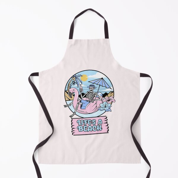 Item preview, Skeleton on Flamingo Float Retro Beach Vibes designed and sold by rdxart.