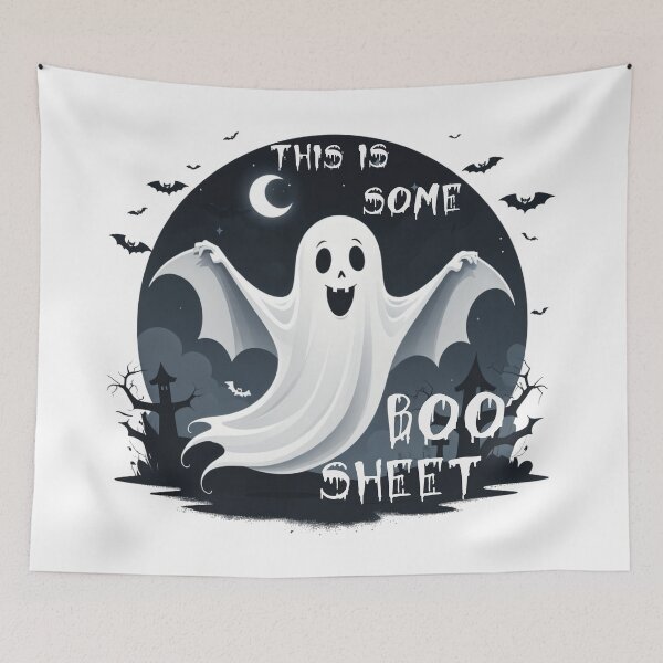 Aperçu de l'œuvre This is some boo sheet Spooky Ghost Night créée et vendue par latelierdechris.